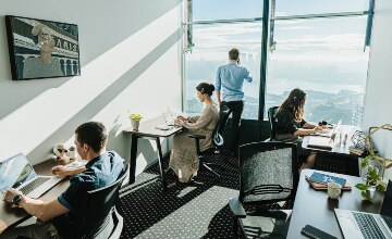 People meeting in a Serviced Office